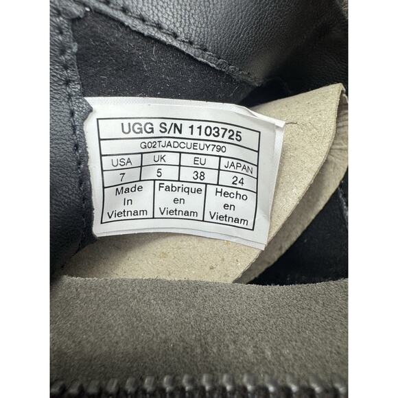 UGG Sz 7 Suede Leather Ankle Boots Womens Aureo II Slate Grey NWOT - Picture 7 of 9